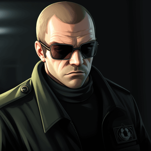 AI generated: The FSB operative looked menacing from GTA