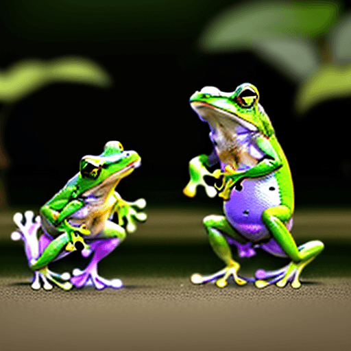AI generated: Two frogs fighting 
