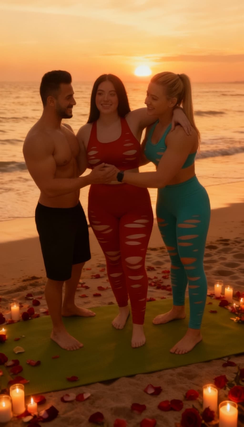 AI generated: I want them in a romantic scene 