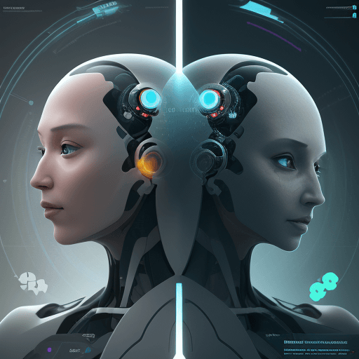 AI generated: Graphic poster demonstrating the thesis of "Merging of AI and homo sapiens Species by Neurometric AI...