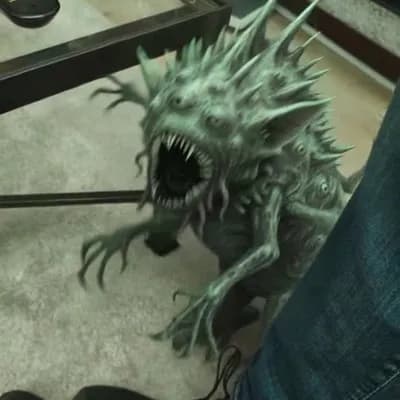 AI generated video: jumps and bites