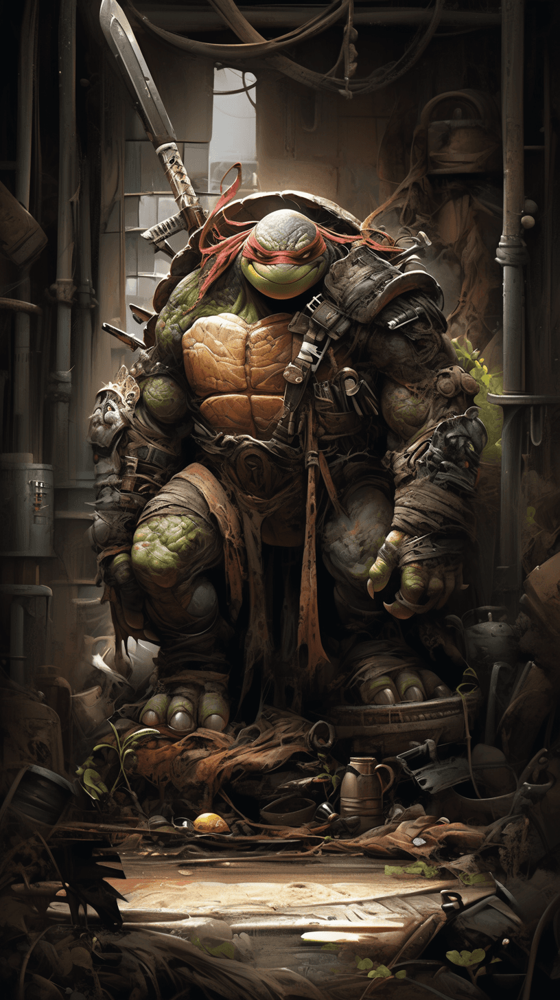 AI generated: 
Teenage Mutant Ninja Turtles, professional portrait, hyper realistic, ultra detailed photograph, c...