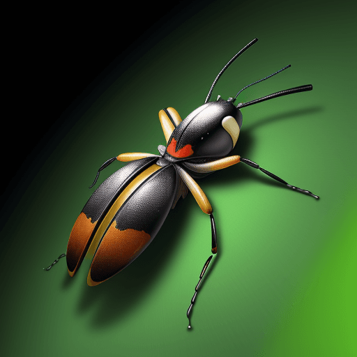 AI generated: uma imagem de um percevejo ou besouro que representa bugs em programação
