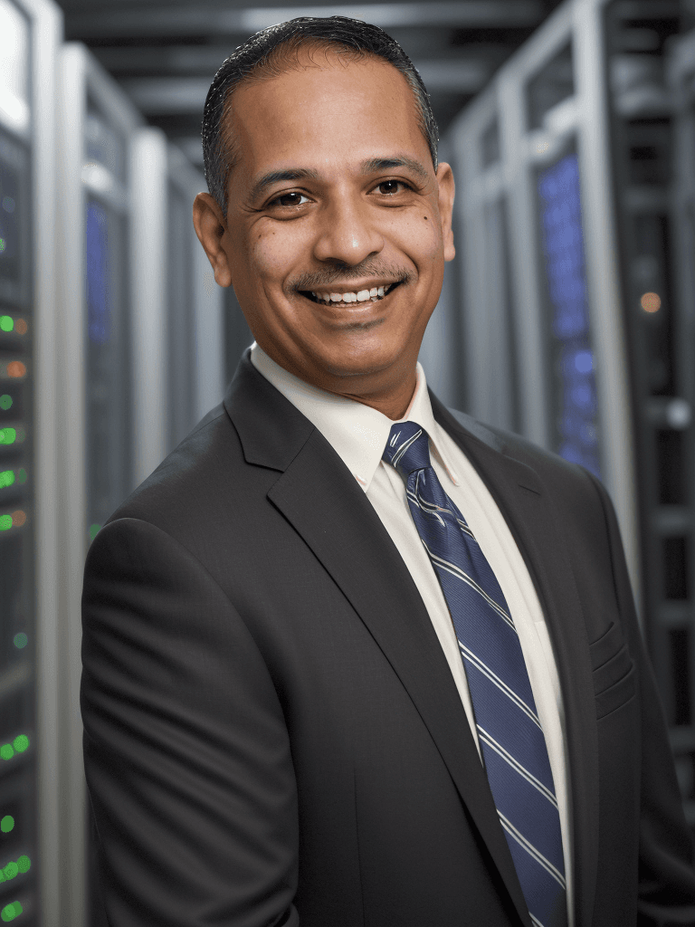 AI generated: a close up of a person wearing a suit and tie, luis nieves sr, professional profile photo, loosely c...
