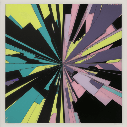 AI generated: Wide Angle, fragmented memories, gentle touch, Cubist Paint, vibrant Shade, art by Leiji Matsumoto, ...