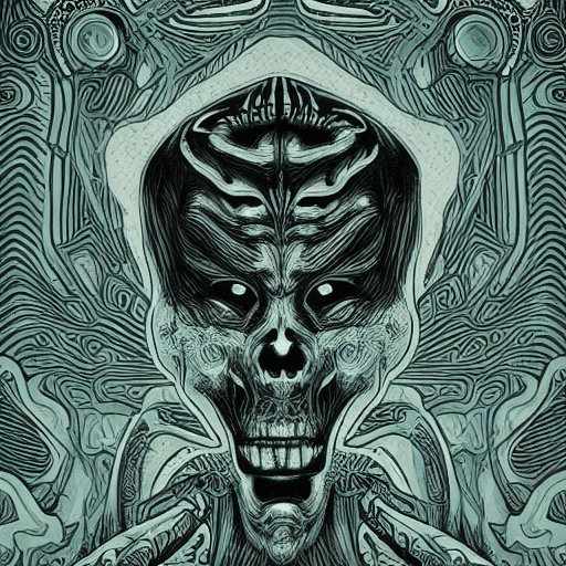 AI generated: retro classic horror dark vintage sci-fi : : 2D dark matte illustration : : FRACTIONS OF A GHOST :: ...