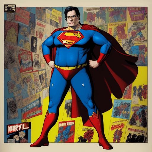 AI generated: Javier Milei, angry, Fat 55 years old, SUPERMAN, 
marvel, cinematic, SHINNY DAY, full body, 
comic, ...