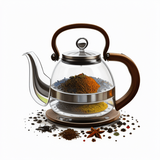 AI generated: watercolor tea kettle, with a universe inside it clip art, mystical, tea leaves, spices, tea kettle,...