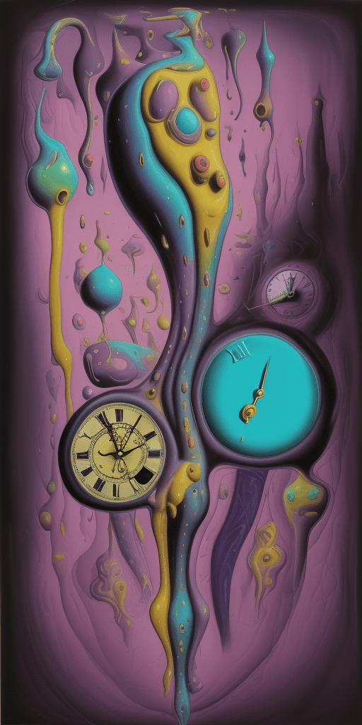 AI generated: (surreal,abstract:1.1,weird) Salvador Dali painting, (soft shadows), futuristic neon, (dream-like:1....