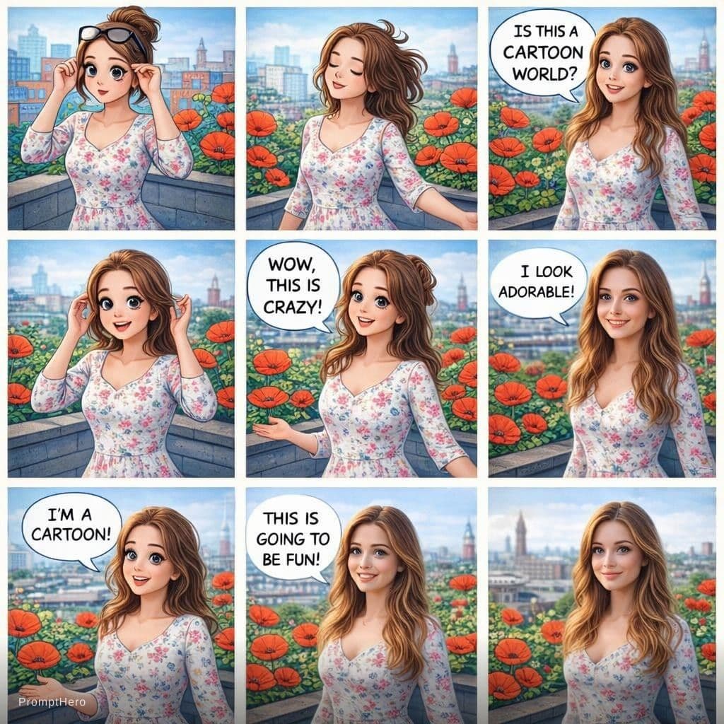 AI generated: Generate images: Full comic page images Jon pertwee white curly hair fringe blue eyes from toon in H...