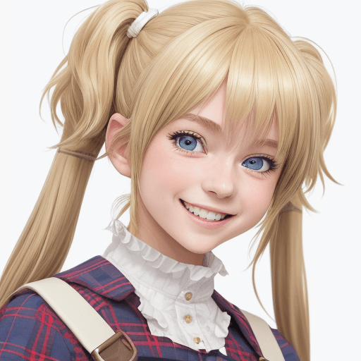 AI generated: (Masterpiece, best quality), bust up view,  close-up,twintails haircut, 15 year old girl, blonde hai...