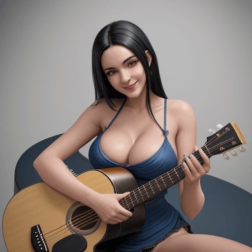 AI generated: 
(masterpiece) beautiful and seductive Argentinian woman with black hair and beautiful breasts, sitt...