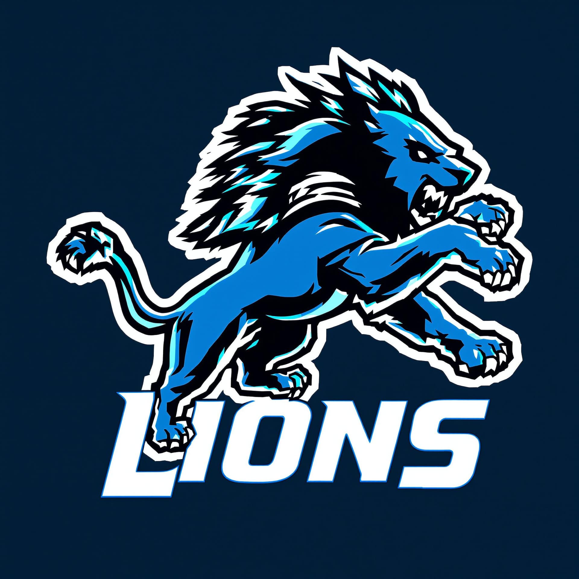 AI generated: Design a new logo of Detroit Lions using modern and throwback influences, ultra realistic in details...
