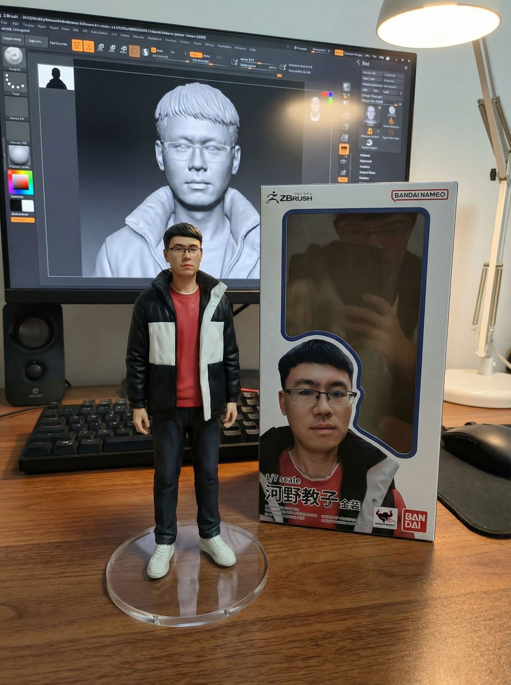 AI generated: Create a 1/7 scale commercialized figure of the character in the illustration, in a realistic style ...