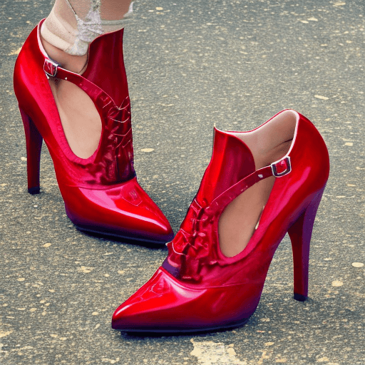 AI generated: les chaussures rouges rubis de Dorothy du Magicien d'Oz en vente, par Sophia Smith, gagnant du conco...