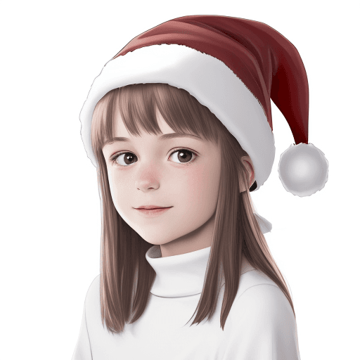AI generated: grich with christmas hat with white background