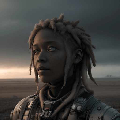 AI generated: A realistic photo of survival, human, Future, Outlook, dread , after apocalypse, photorealistic, The...