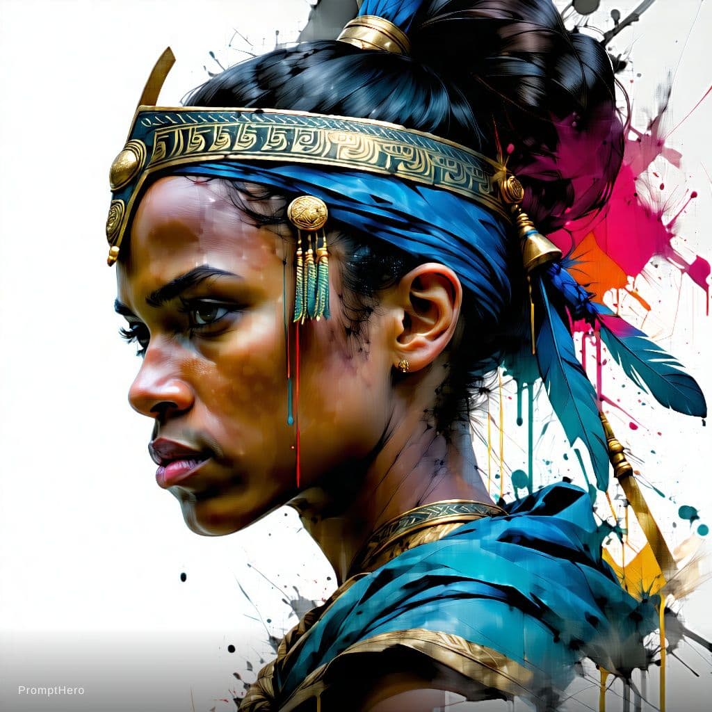 AI generated: strong warrior princess| centered| key visual| intricate| highly detailed| breathtaking beauty| prec...