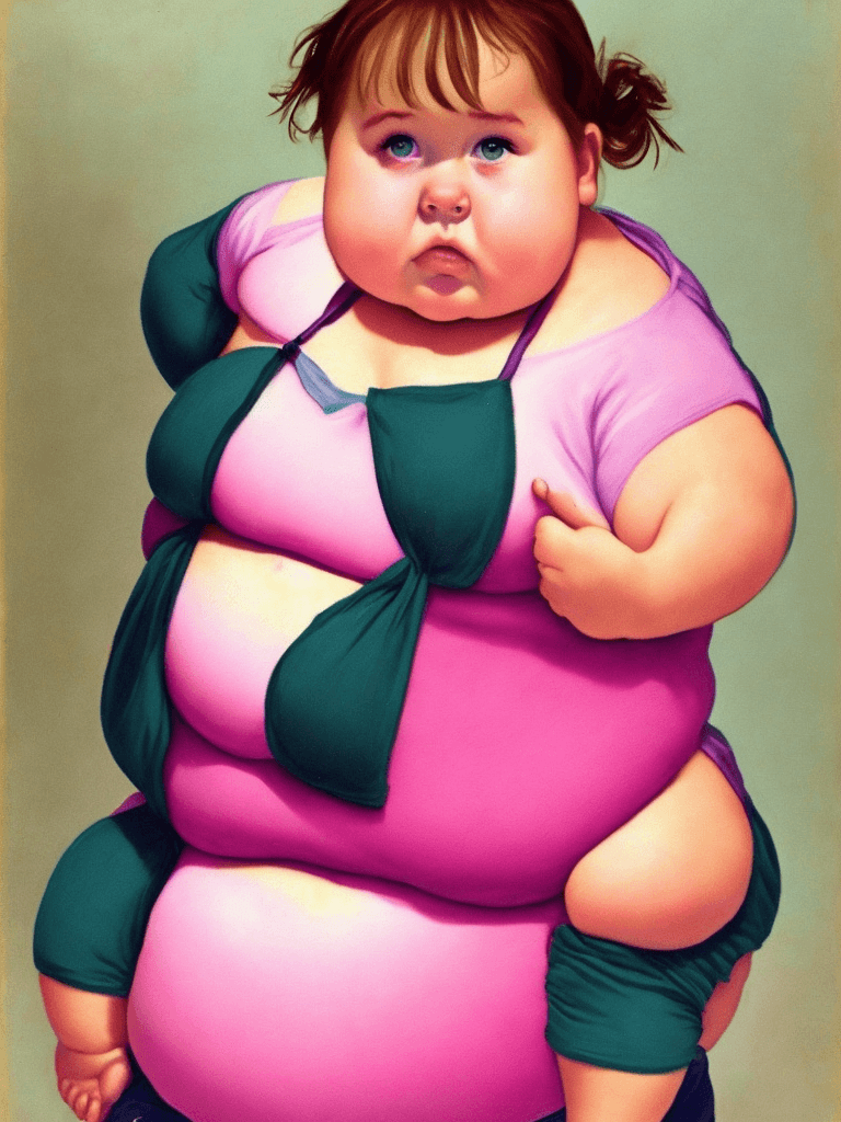 AI generated: The same image but a more chubby girl