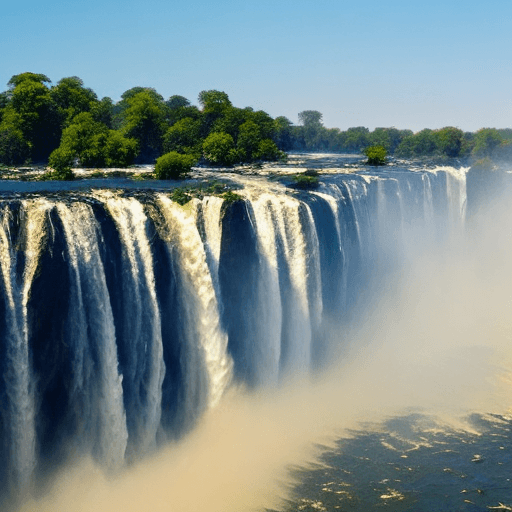 AI generated: The mighty Zambezi river at Victoria Falls.