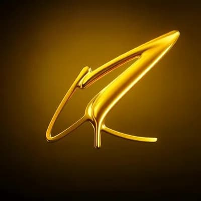 AI generated video: A stream of thick, molten liquid gold drizzles slowly from above, forming an abstract logo shape as ...