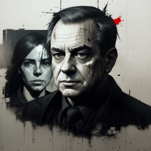 AI generated: portrait of the president of the united states in the style of jeremy mann, monumental ink paintings...