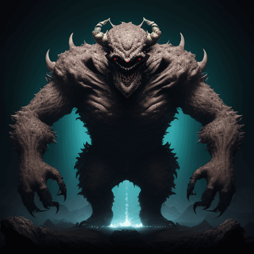 AI generated:  high quality foto of a monster from energy,  8k
