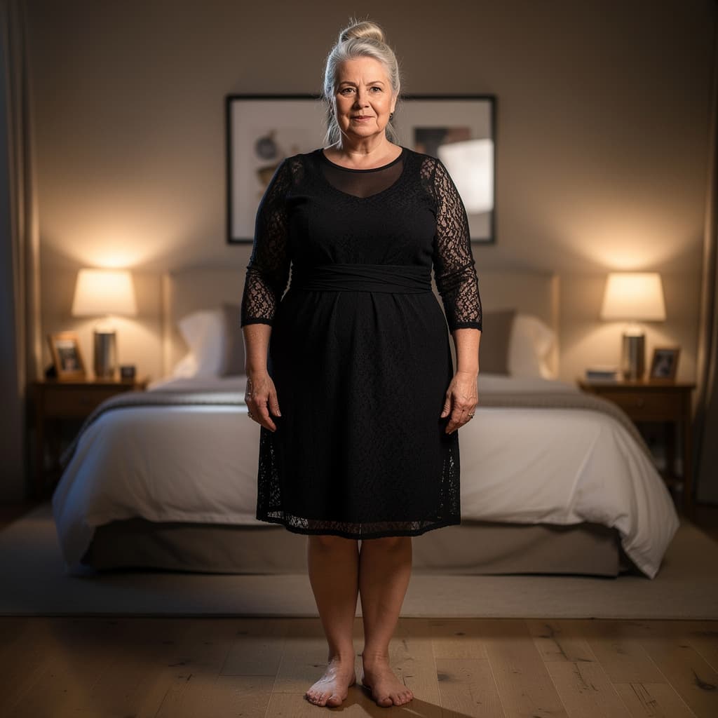 AI generated: A hyper-realistic full-body shot of a curvy mature woman aged 60–65,
with a strong emphasis on reali...