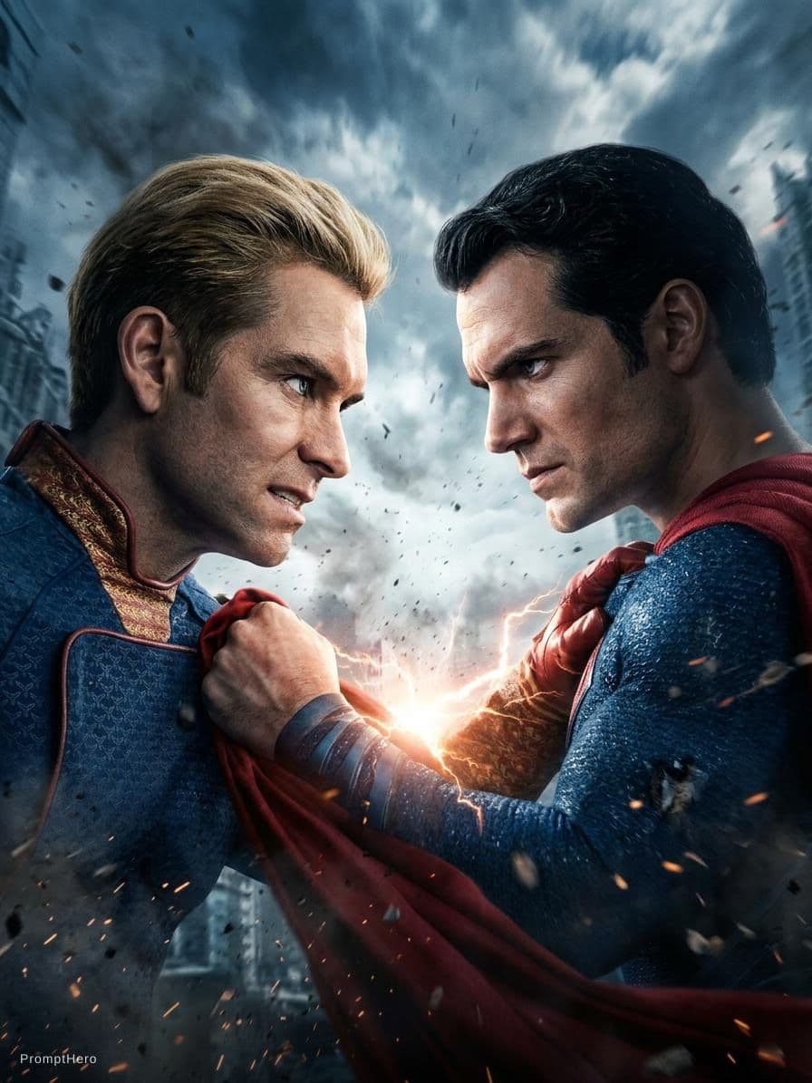 AI generated: The boys Homelander versus Superman
