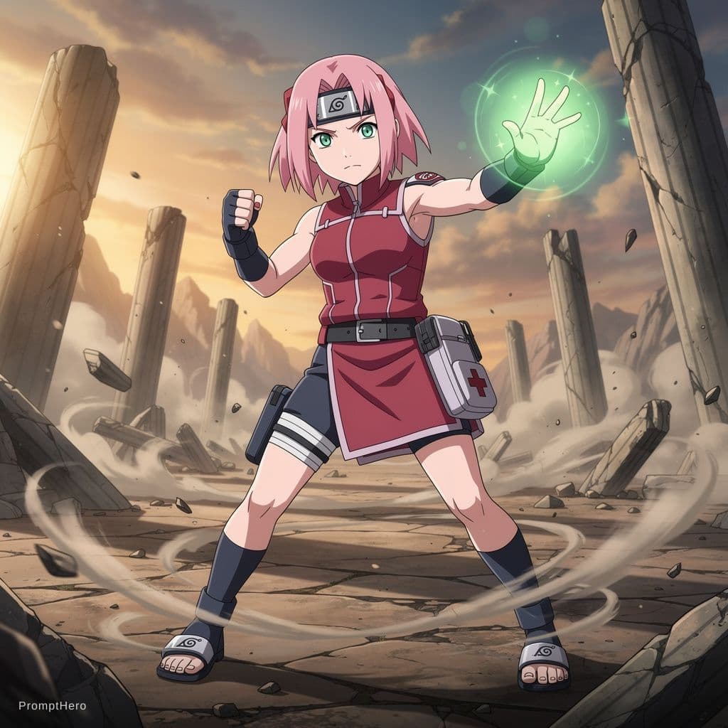 Hero prompt: Sakura haruno