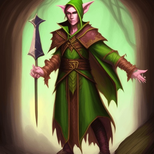AI generated: dungeons and dragons elf warlock