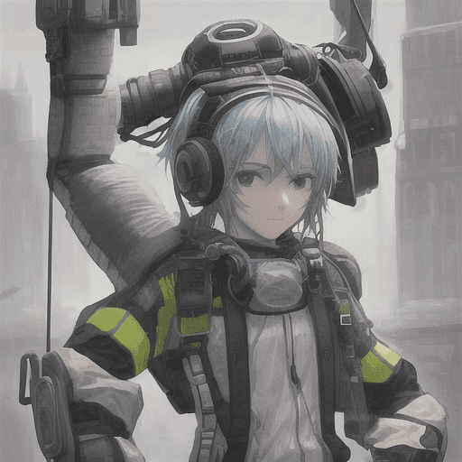AI generated: Person with gear on their head