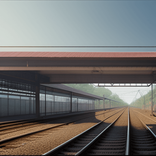 AI generated: Indian rail stations, roadside, realistic concept artstation, no blur, blurry, dof, soft focus, 8k, ...