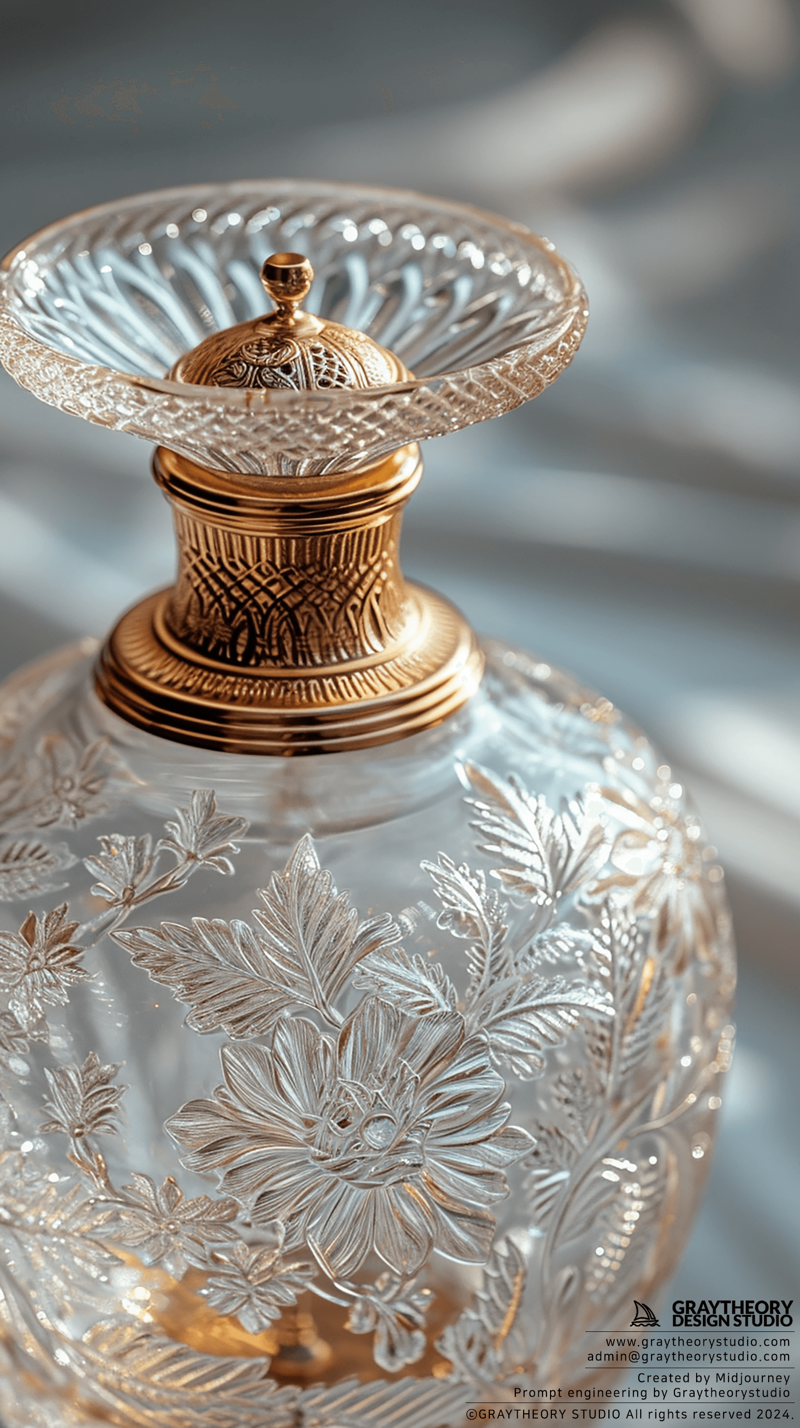 AI generated: close-up, a classic glass bottle, Nikon Z7 II with a NIKKOR Z 50mm f/1.8 S lens, contrast of the tra...