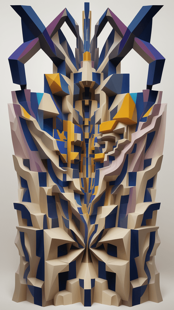 AI generated: rfktrstyle 3D Cubistpaper"An artistic visionary harnessing the essence of creativity, merging intric...