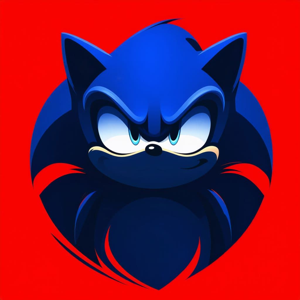 AI generated: Create a sleek, minimalist logo art for T-shirt with Sonic
