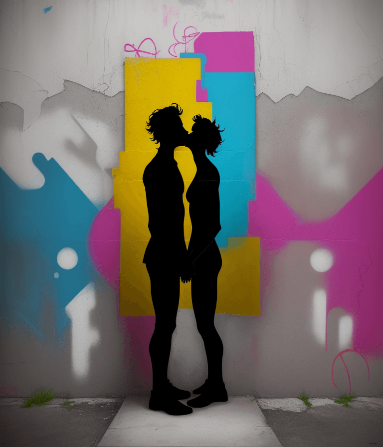 AI generated: photography, photorealism, best quality, highly detailed, abstract street art style, graffiti on con...