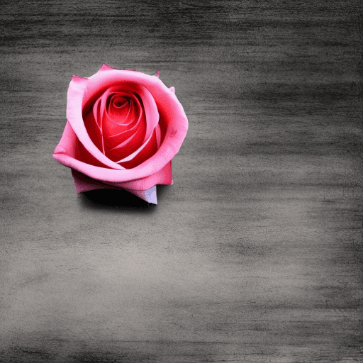 AI generated: Une rose dans un bateau, flottant en enfer