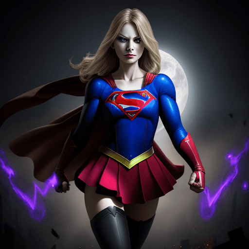AI generated: evil dark supergirl    --ar 1:2

