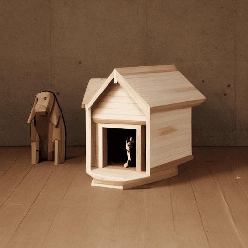 AI generated: DOGHOUSE FROM OAK, CYBERPUNK
