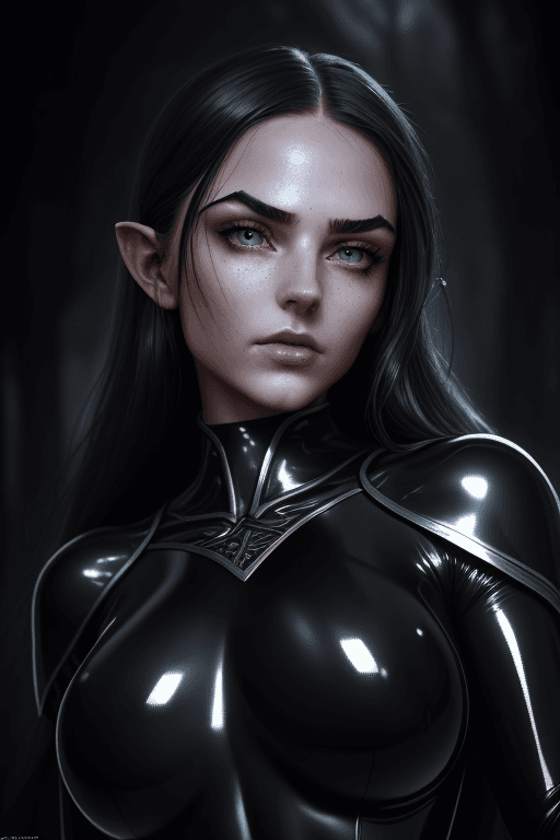 AI generated: Prompt: RAW photo, low key, cinematic composition, Middle earth, beautiful girl, rim light, (black l...