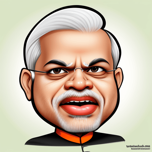 AI generated: CARICATURE STYLE --v 5.1 caricature of narendra modi