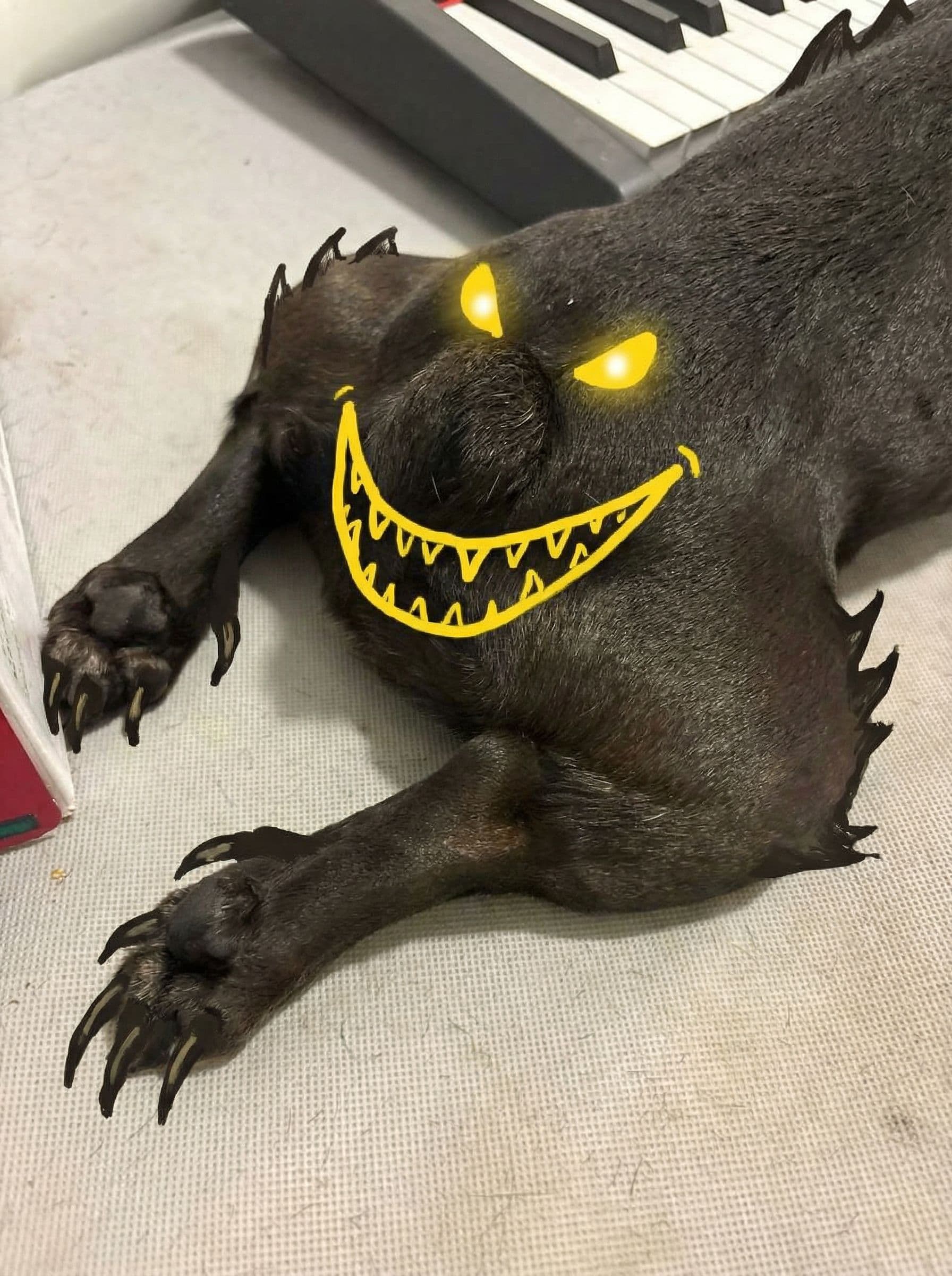 AI generated: turn the outline into a little monster