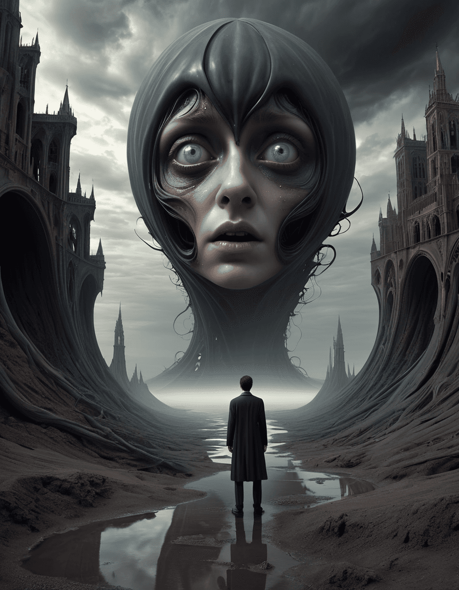 AI generated: cg art, surrealism and absurdres, supernatural, forlorn fantasy, the abyss staring back at me