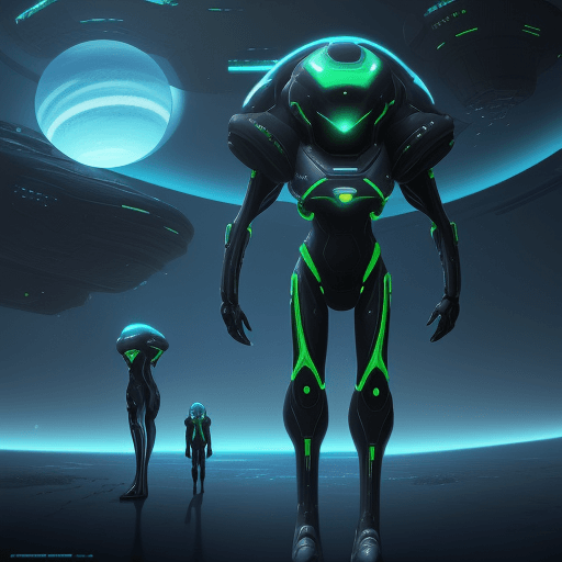 AI generated: sci-fi style, cyber Tamagushi. futuristic, technological, alien worlds, space themes, advanced civil...