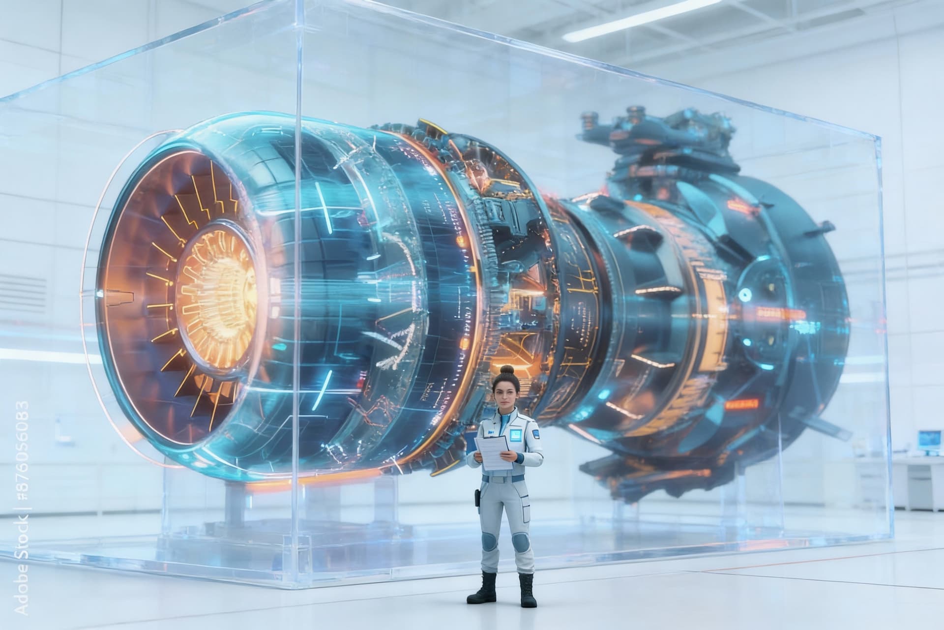 AI generated: Use the Reference Image to reimagine the View of the Futhesis ENGINE Design for any space vessel. Sh...