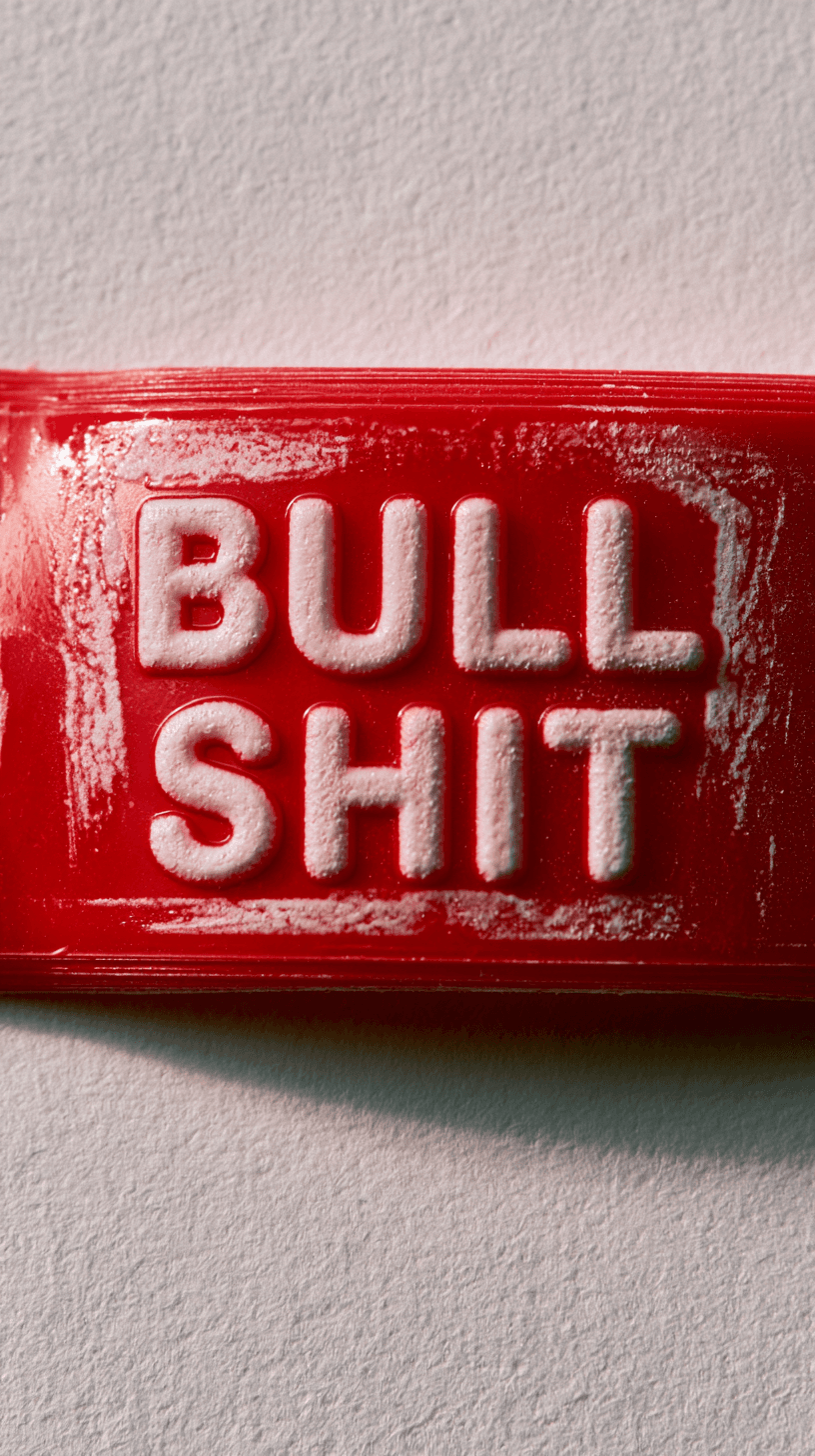 AI generated: photography, flat lay, horizontal strip, cherry red, plastic embossing tape, physically raised white...