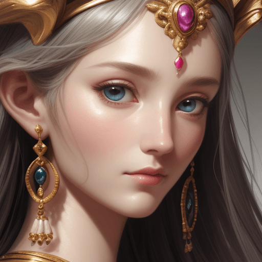 AI generated: Goddess close-up portrait ribcagel. 