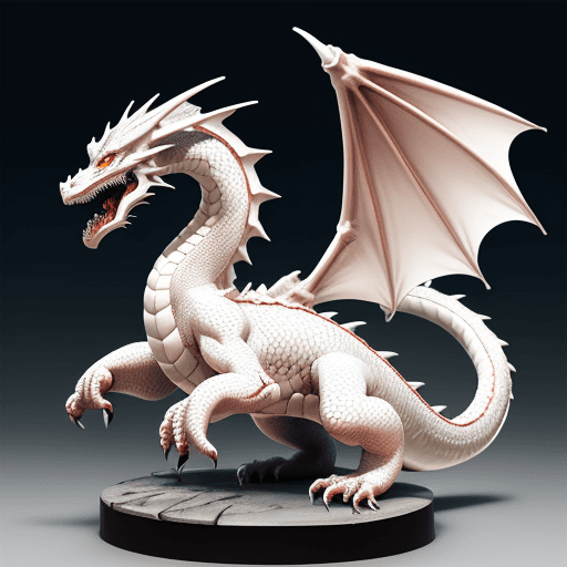 AI generated: un dragon blanco