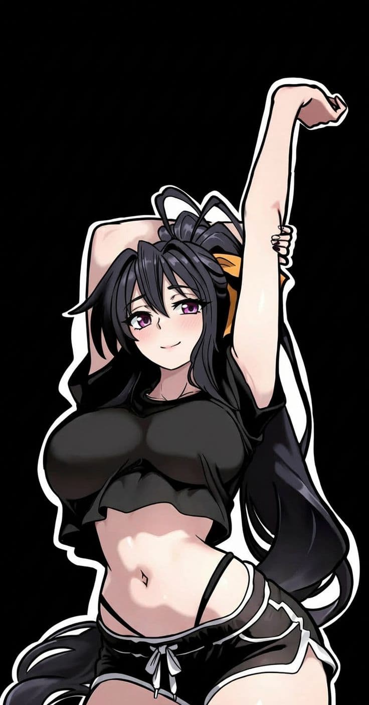 AI generated: Hinata Hyuga sonríe de manera tímida y tranquila 